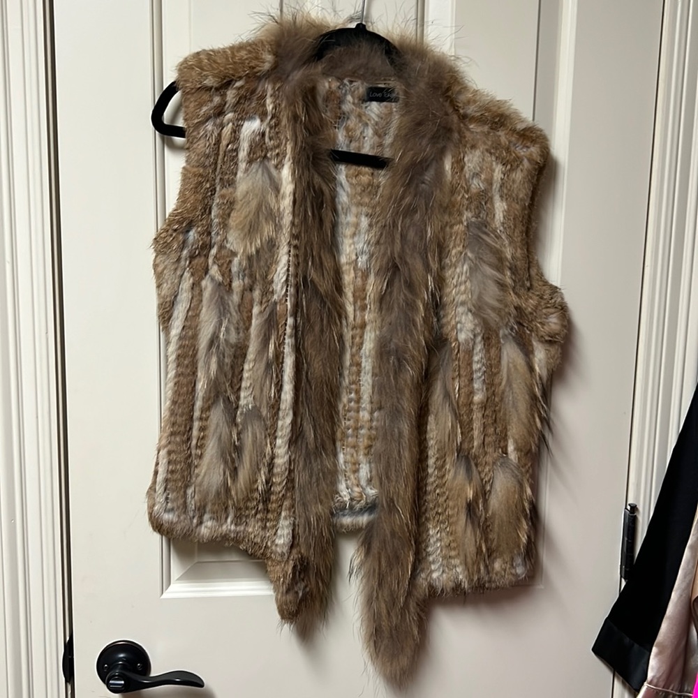 Love token. Rabbit fur vest
